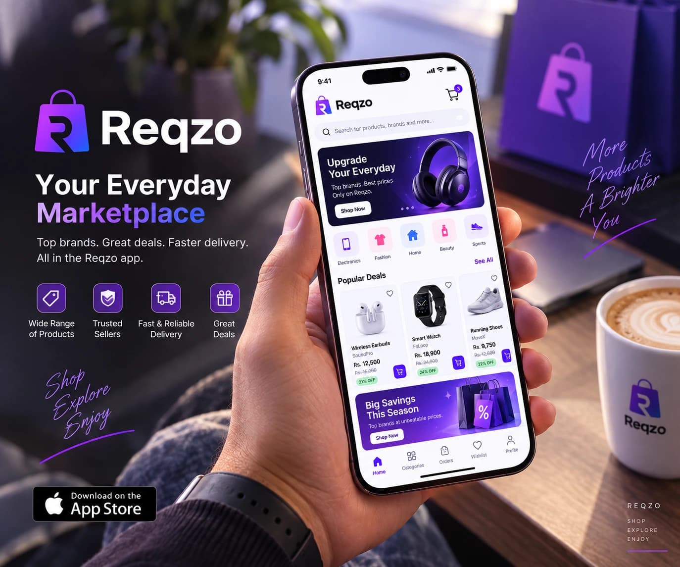 Reqzo iOS Mobile App - Your Everyday Shopping Companion